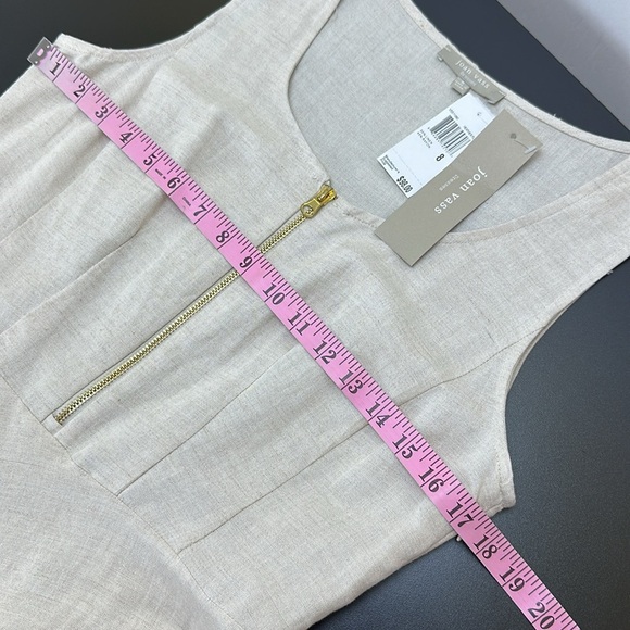 Vtg Joan Vass Linen Blend Sleeveless Dress Sz 8 Full Flowy Skirt Pockets… - Picture 11 of 14